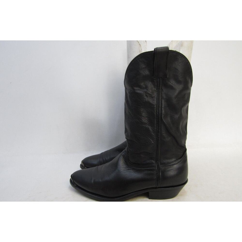 Code West Mens Size 9.5 EE Black Leather Cowboy Western Boots